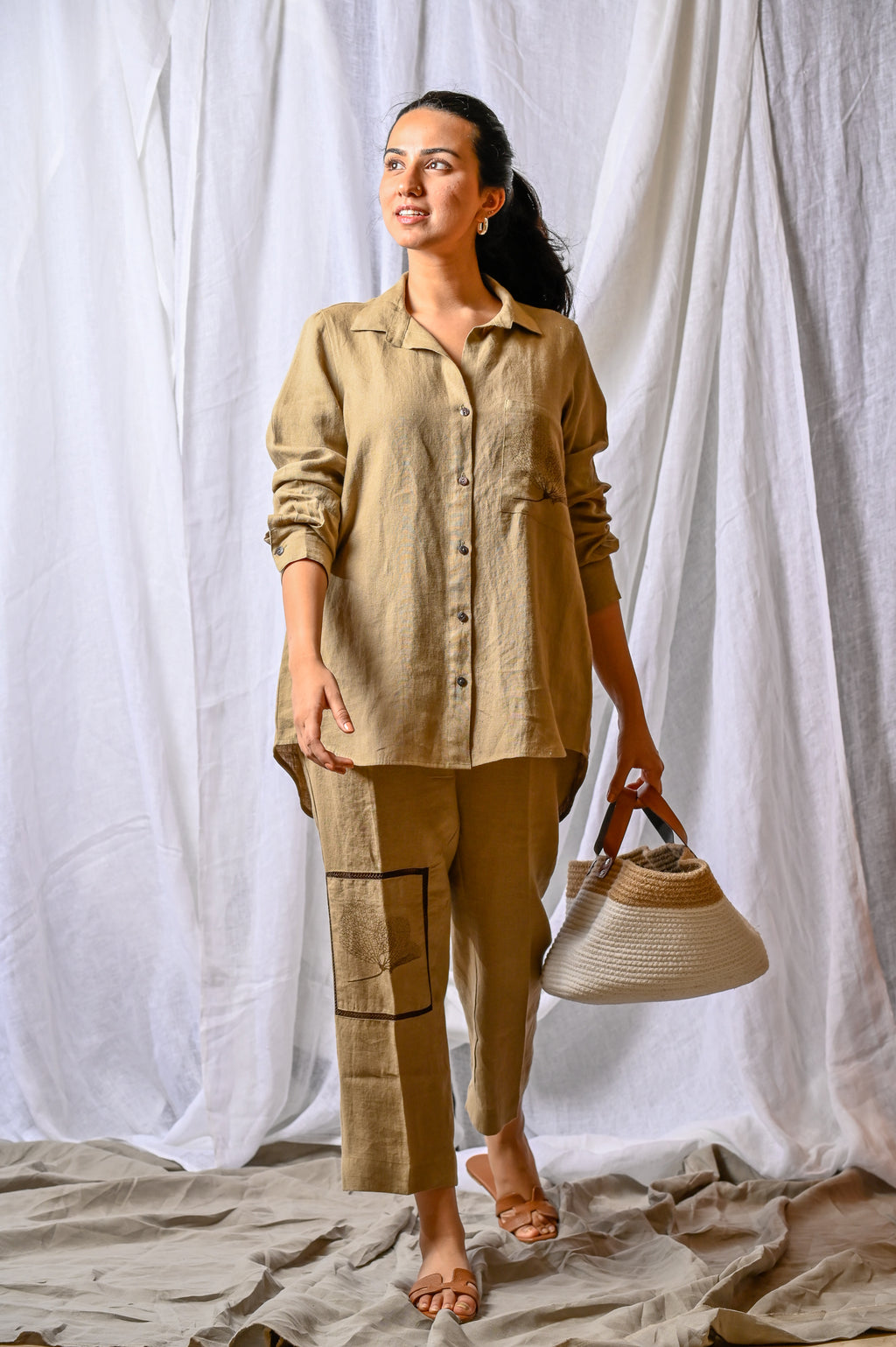 Olive Grove Linen Co-Ord Set