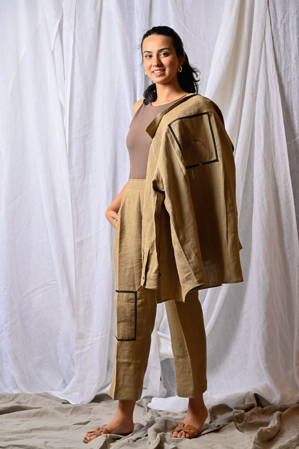 Olive Grove Linen Co-Ord Set