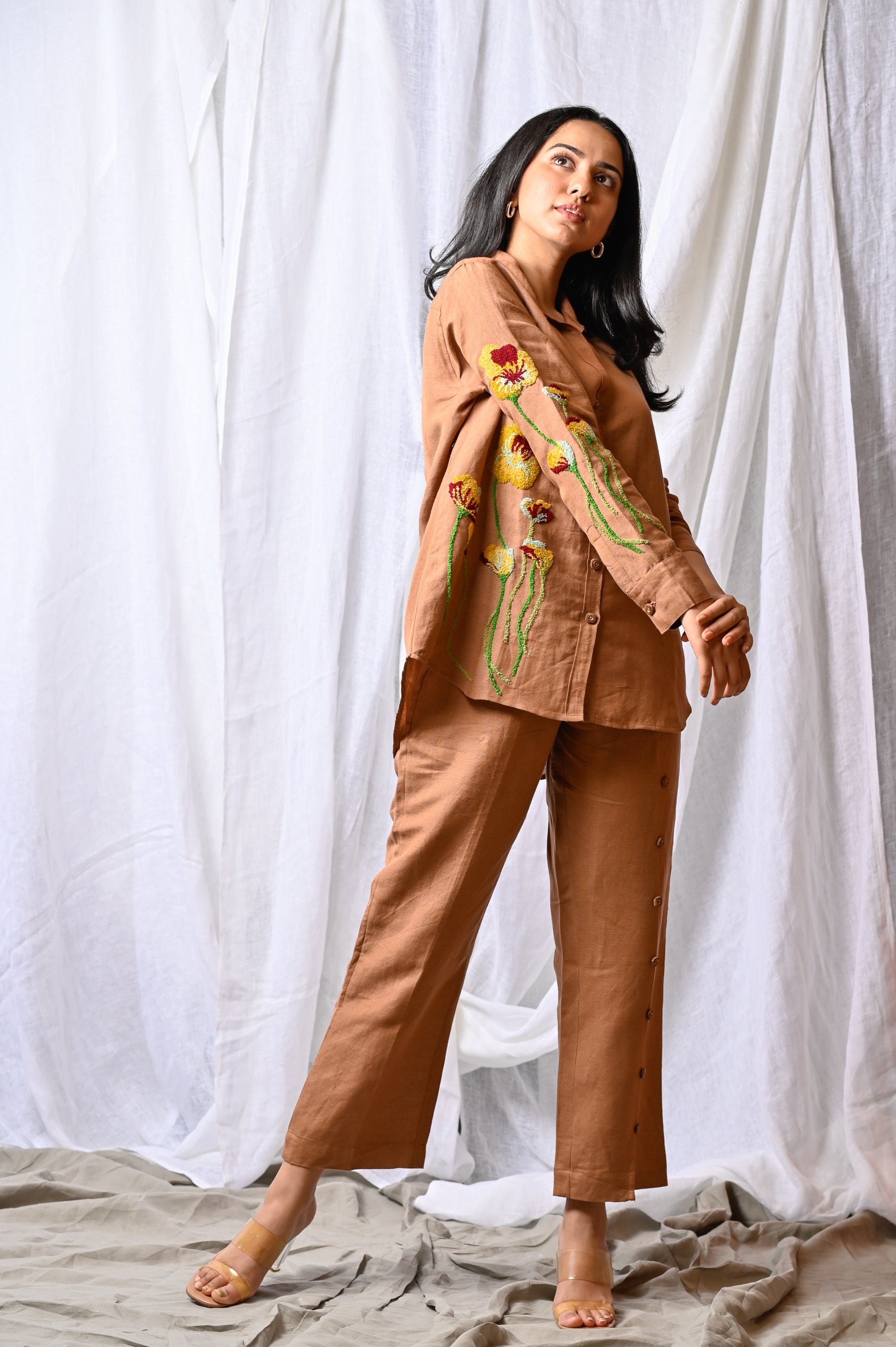 Amber Bloom Linen Shirt