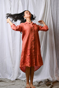 Rosewood Cutwork Linen Dress
