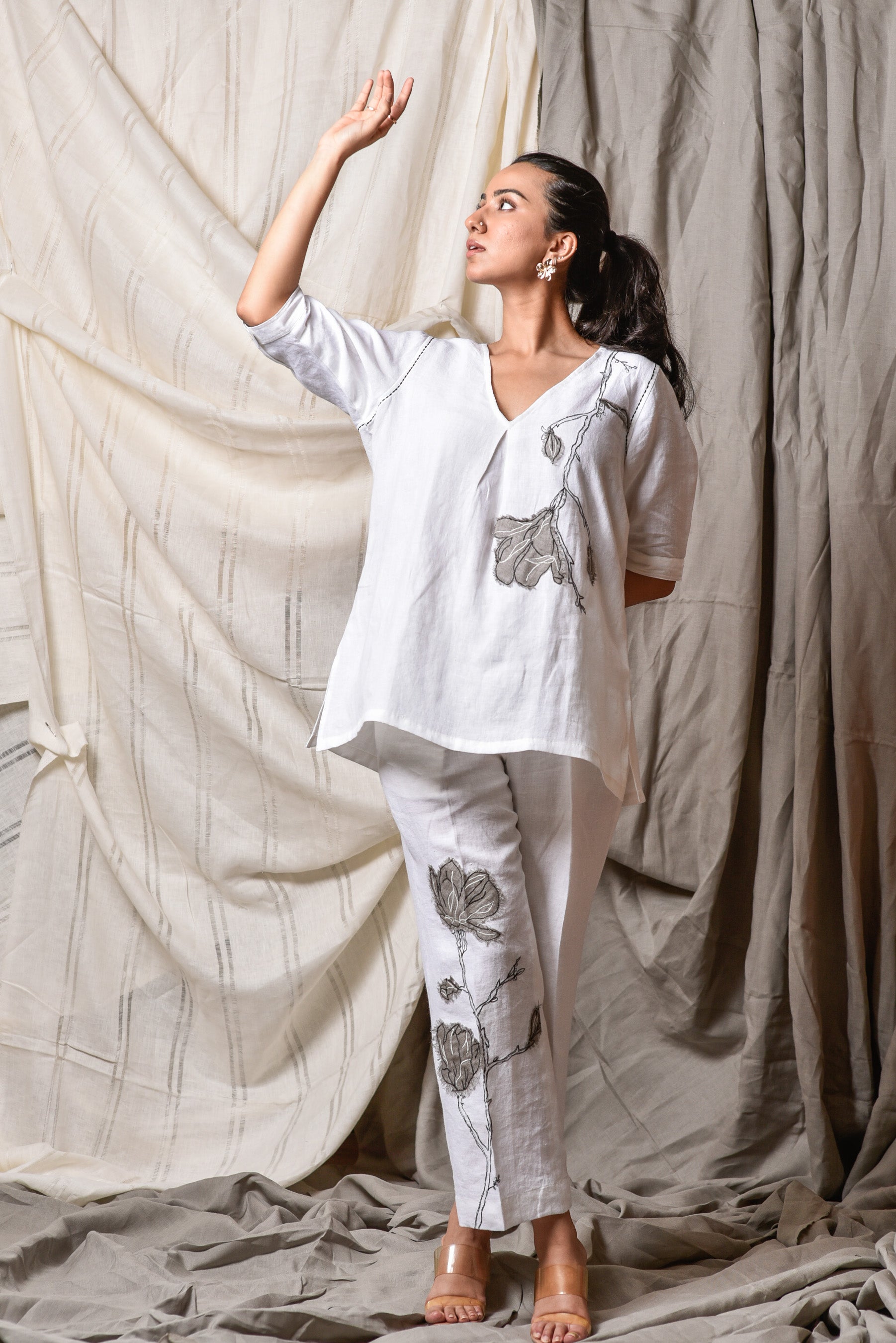 Ivory Stillleaf Linen Co-Ord Set
