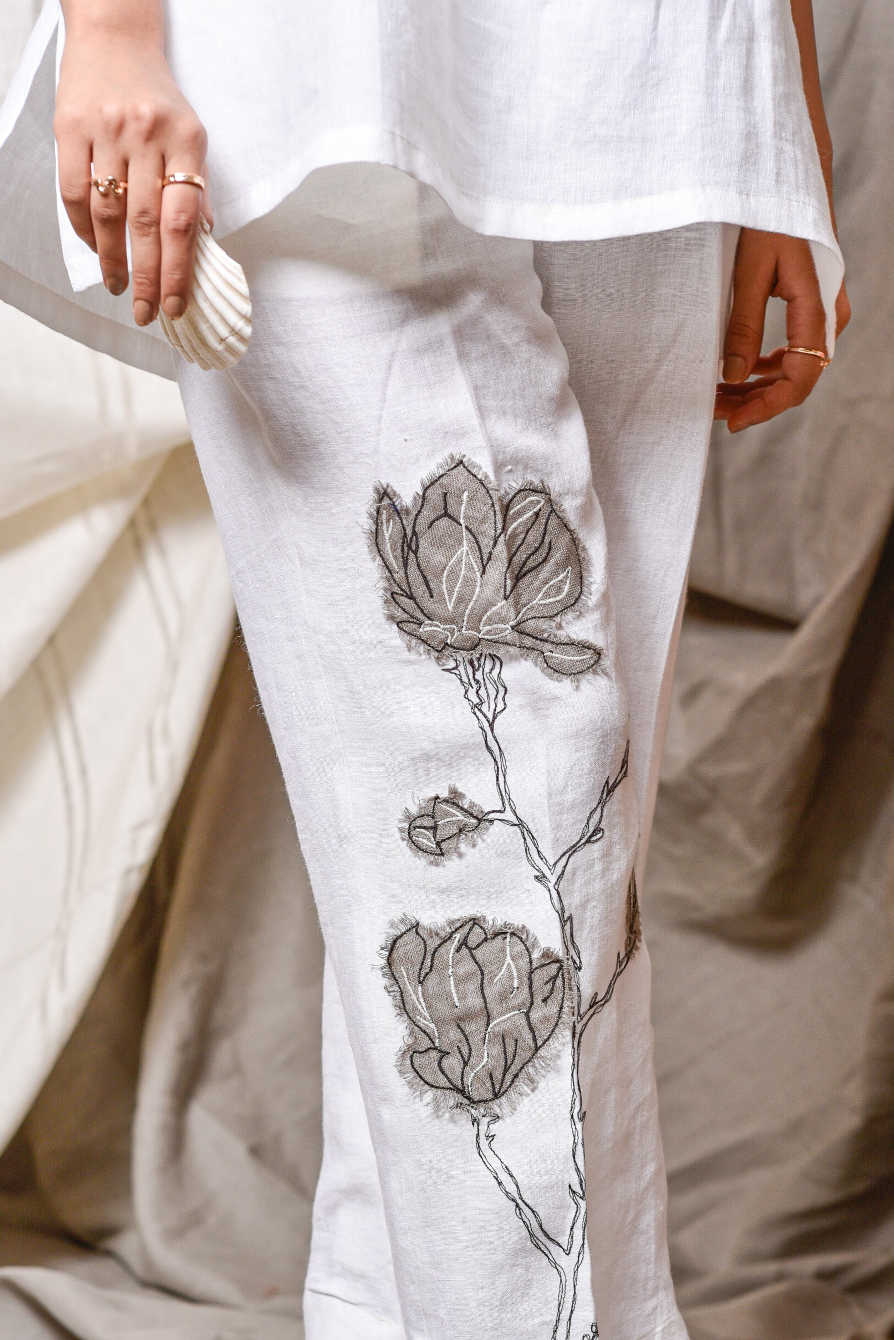 Ivory Stillleaf Linen Co-Ord Set