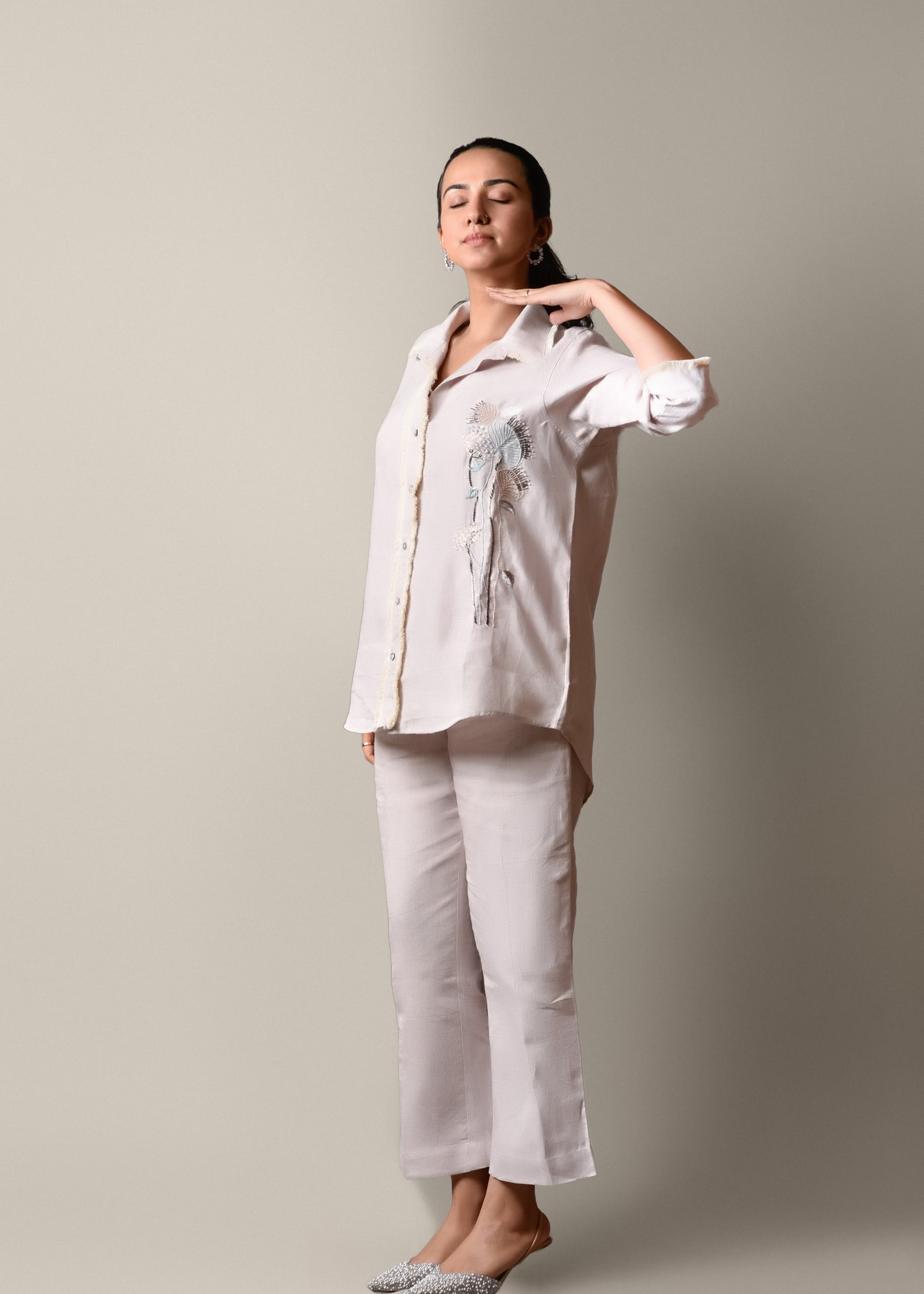 Pearl Bloom Linen Shirt