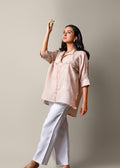 Soft Horizon Embroidered Top with Slip