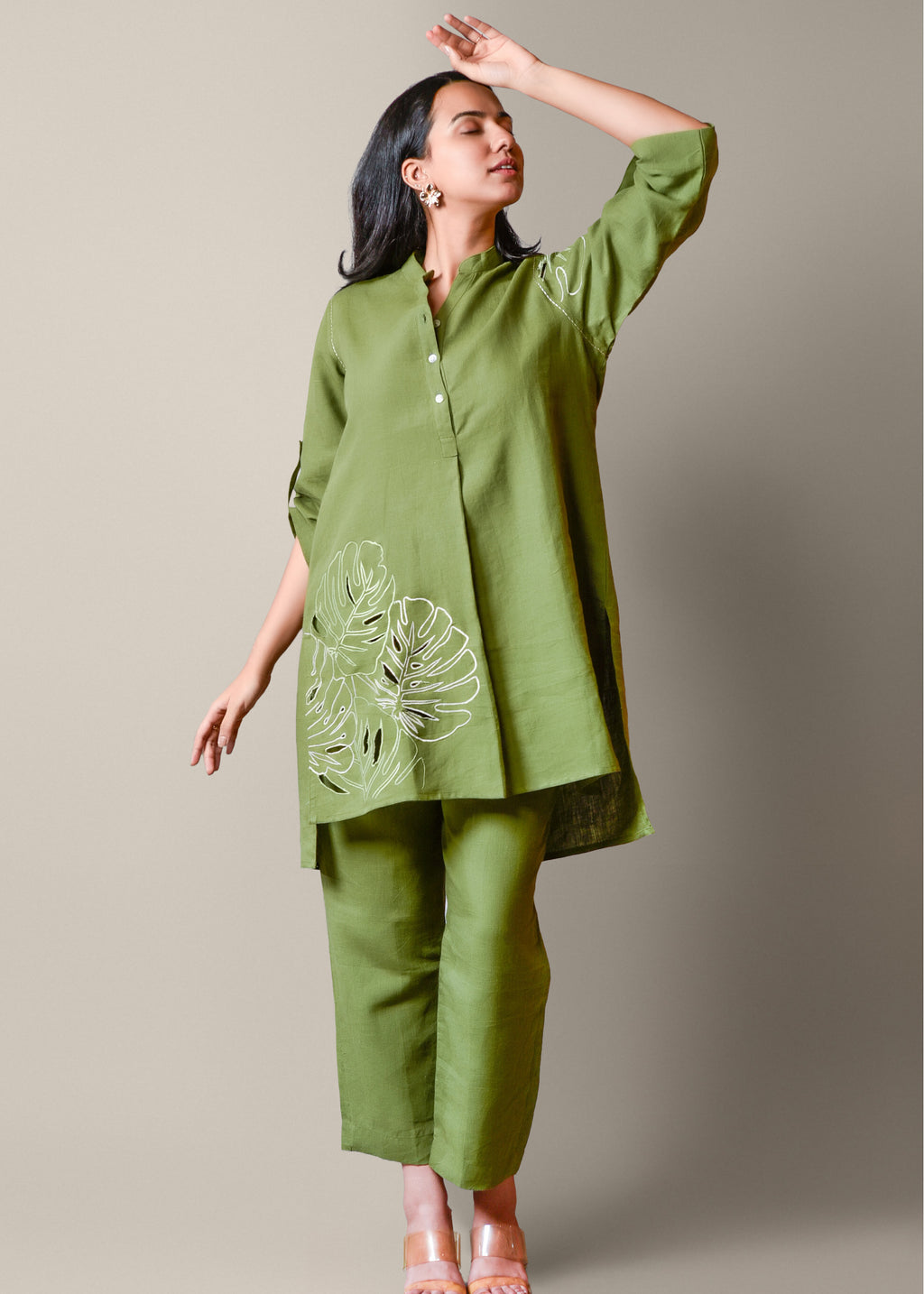Olive Palm Co-Ord Set