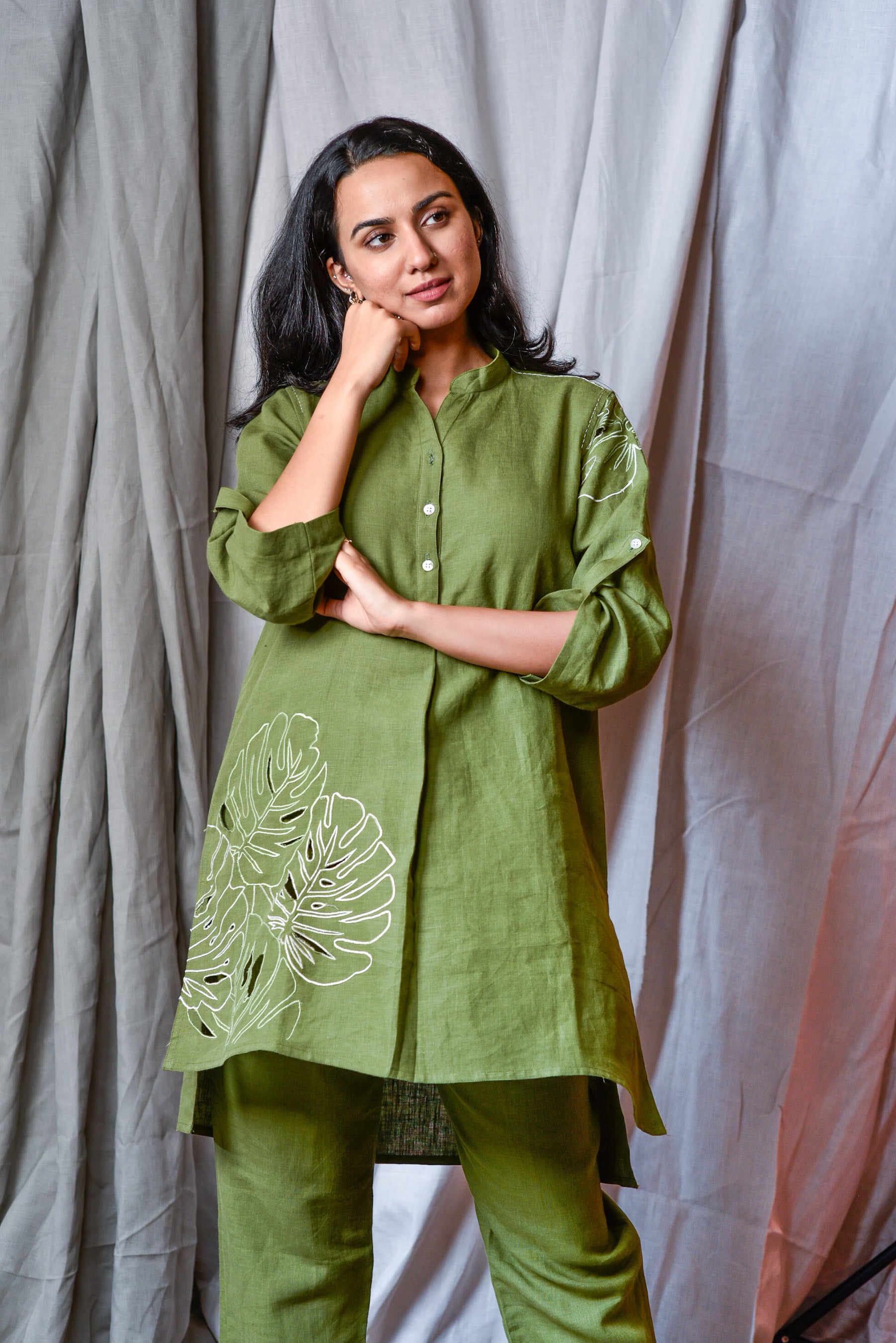 Olive Palm Co-Ord Set