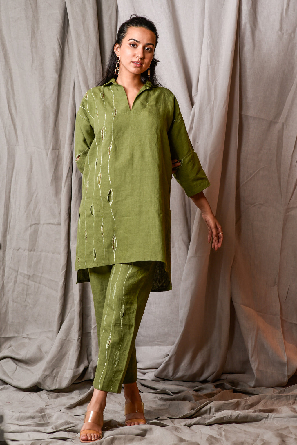 Linear Cutwork Co-Ord Set