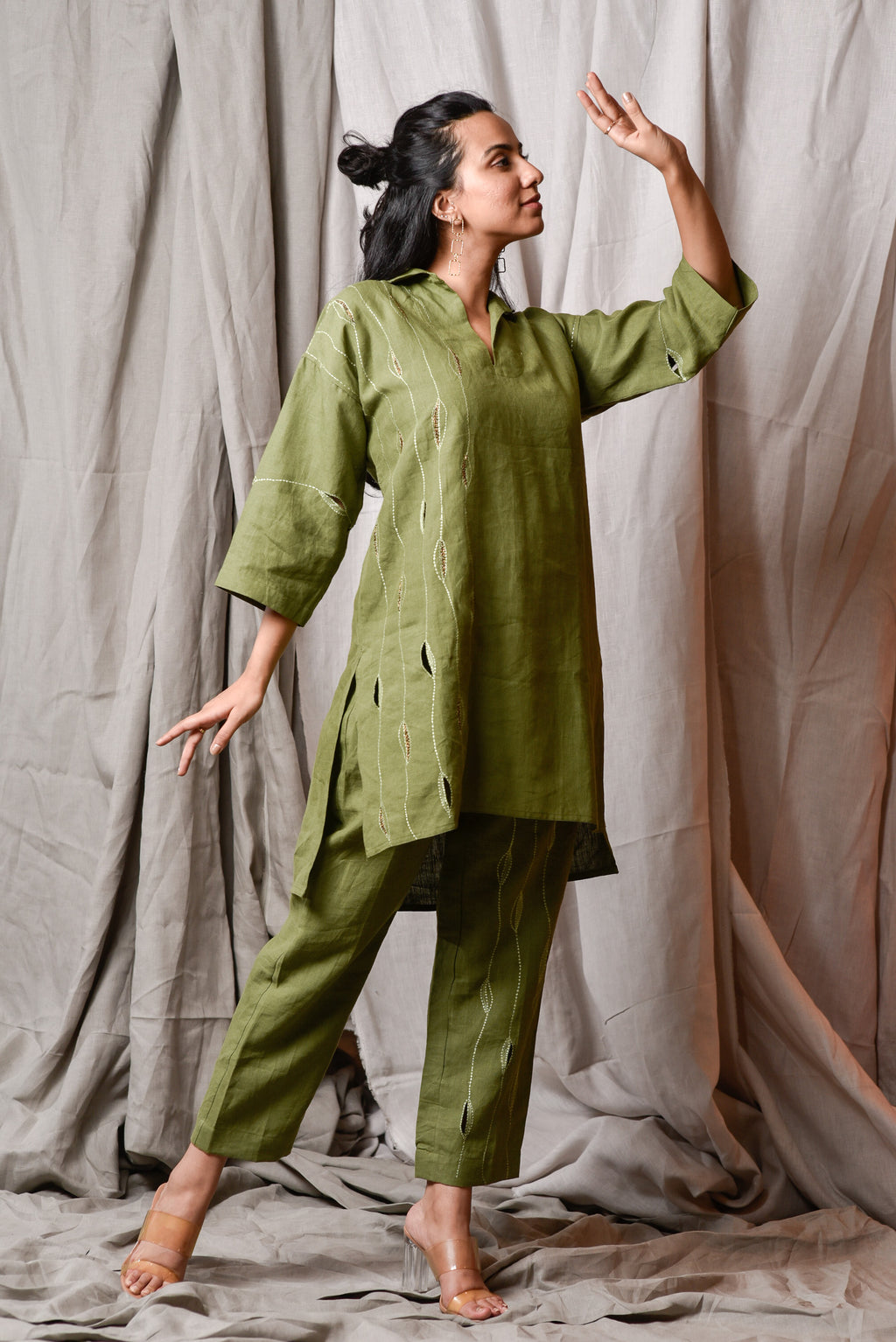 Linear Cutwork Co-Ord Set