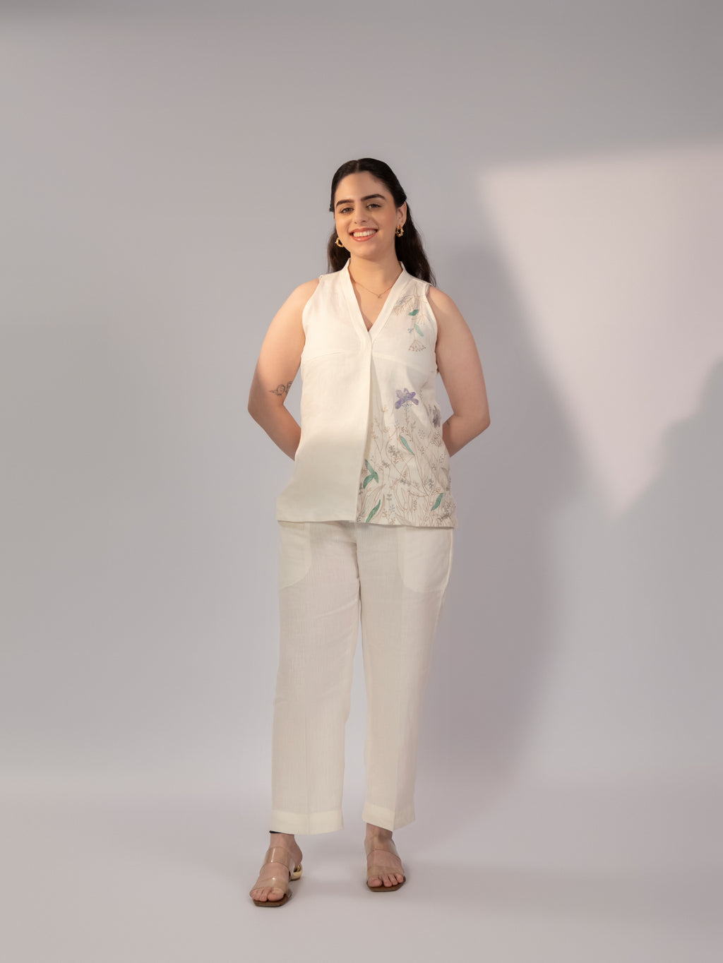 Ivory Finch Linen Co-Ord Set