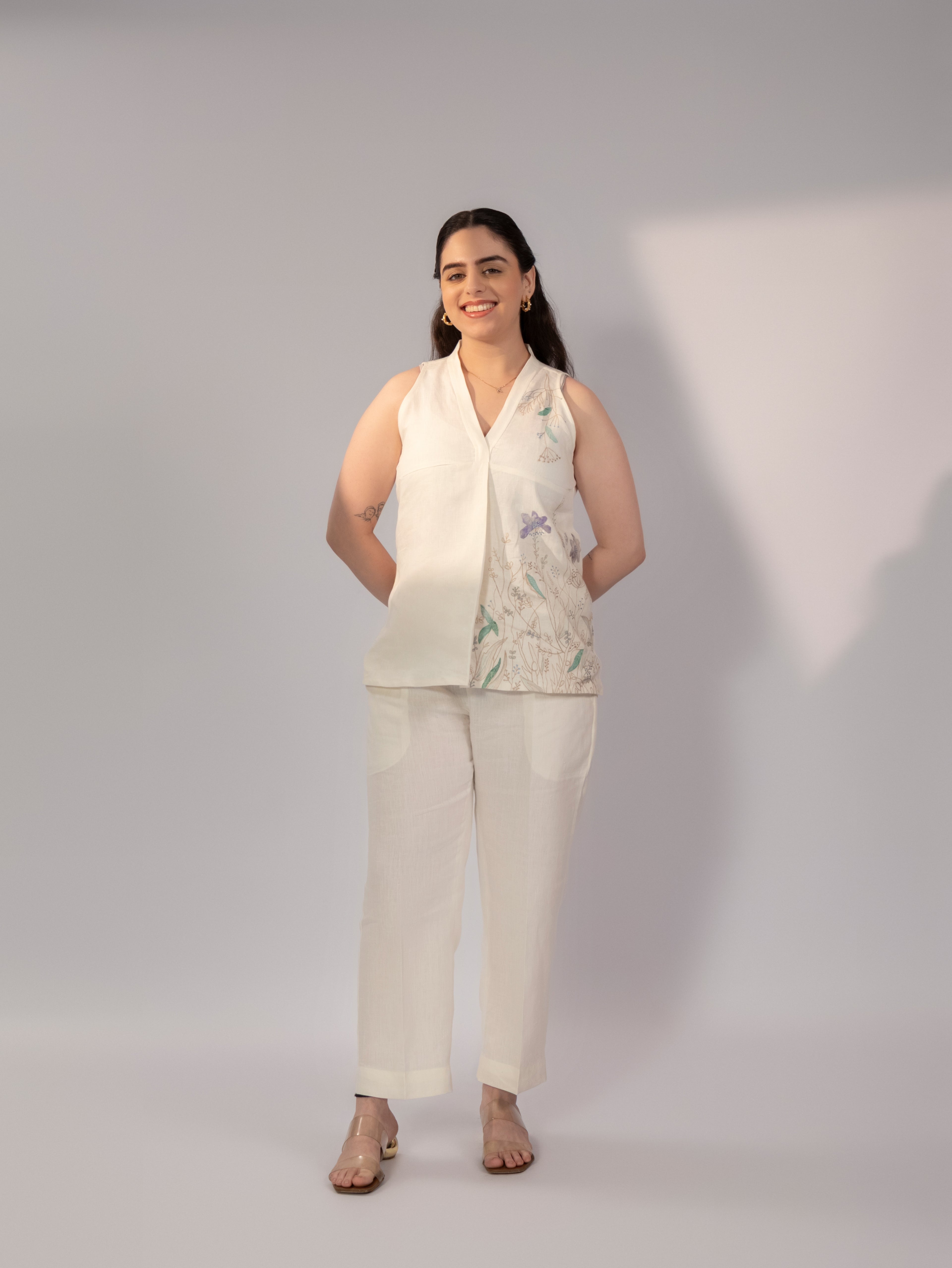 Ivory Finch Linen Co-Ord Set