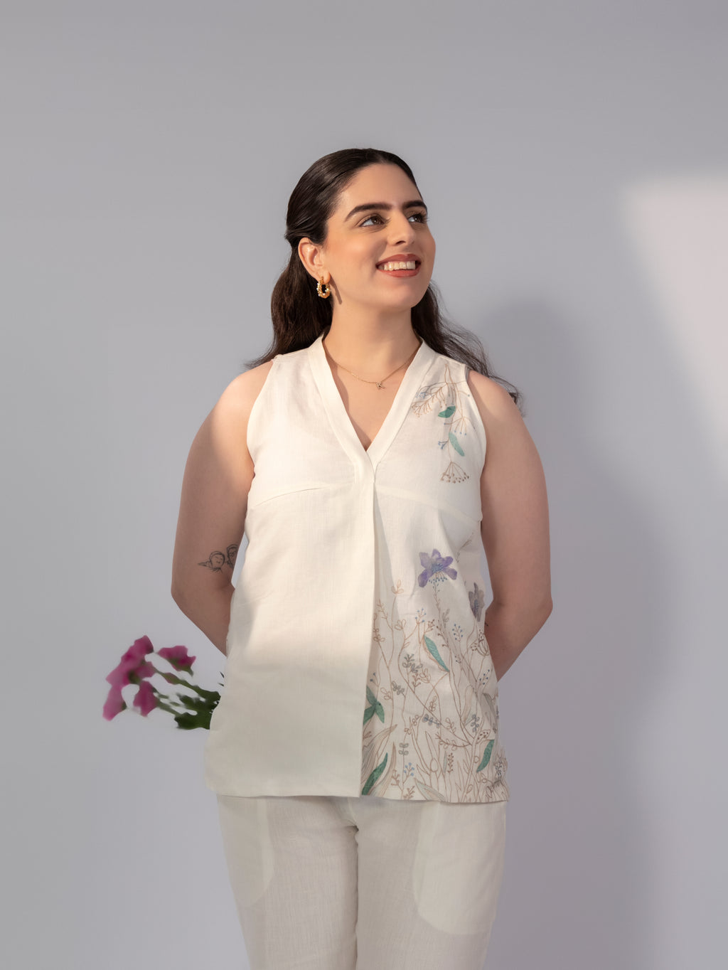 Ivory Finch Linen Co-Ord Set