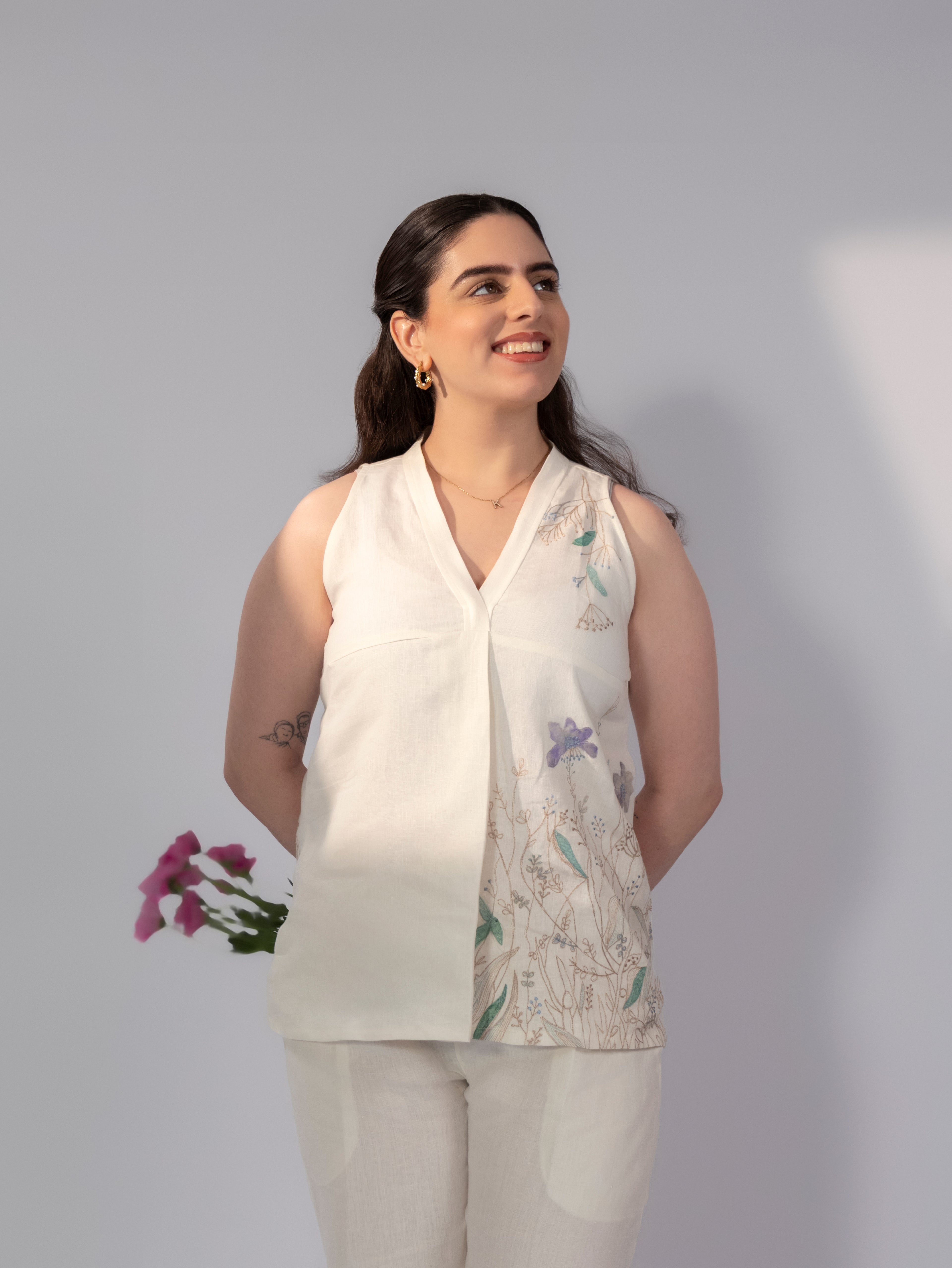 Ivory Finch Linen Co-Ord Set