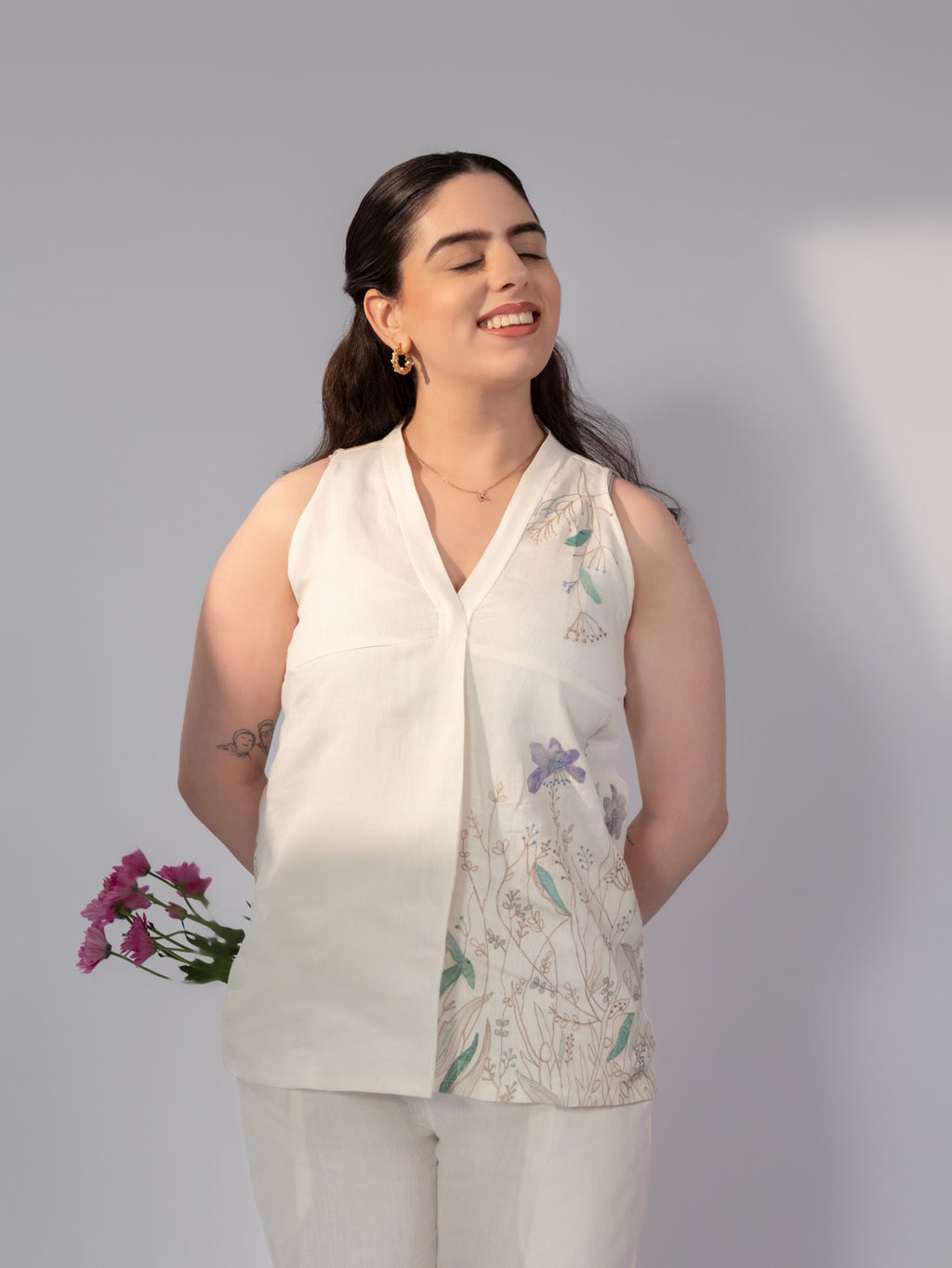 Ivory Finch Linen Co-Ord Set
