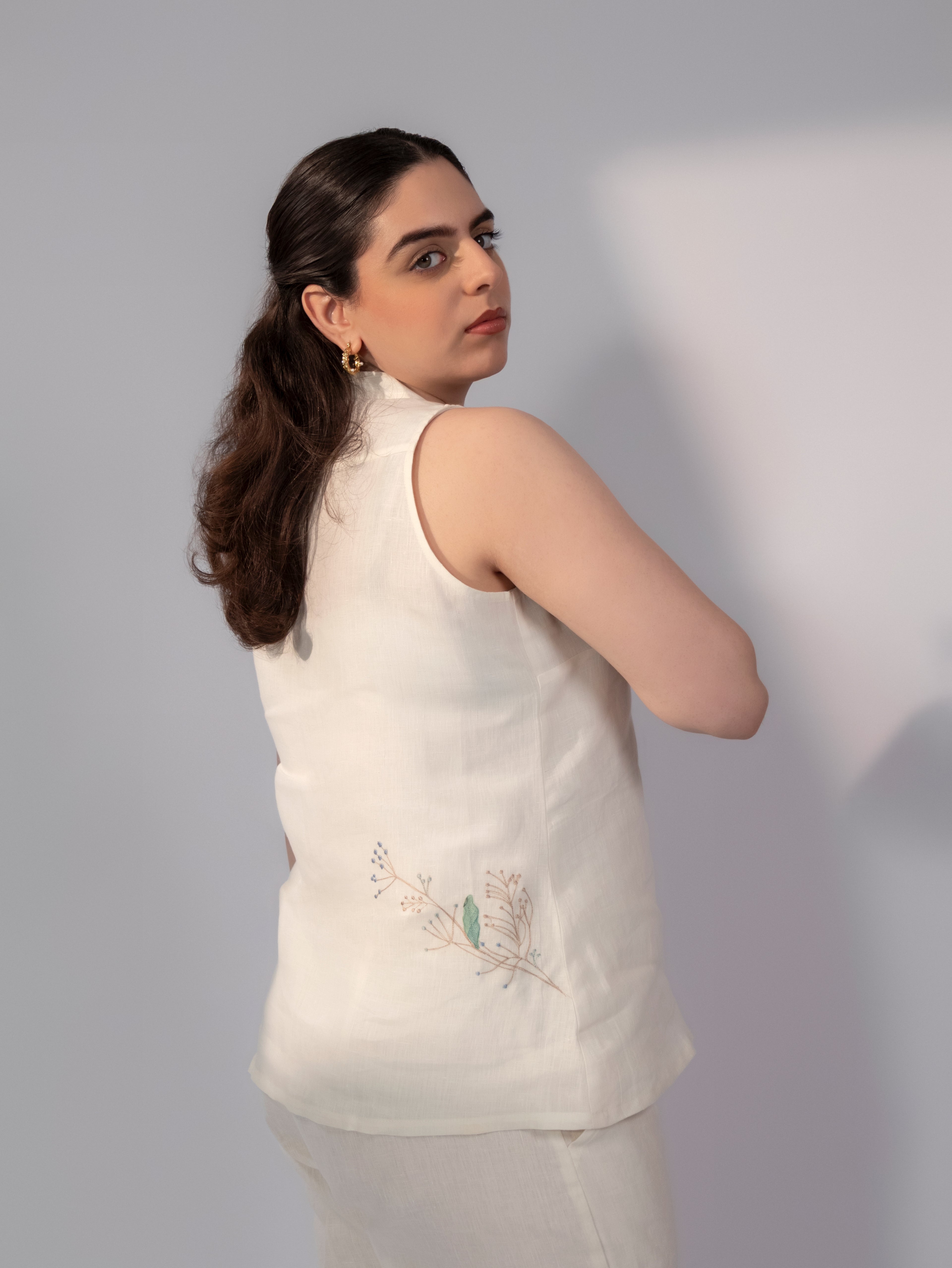 Ivory Finch Linen Co-Ord Set
