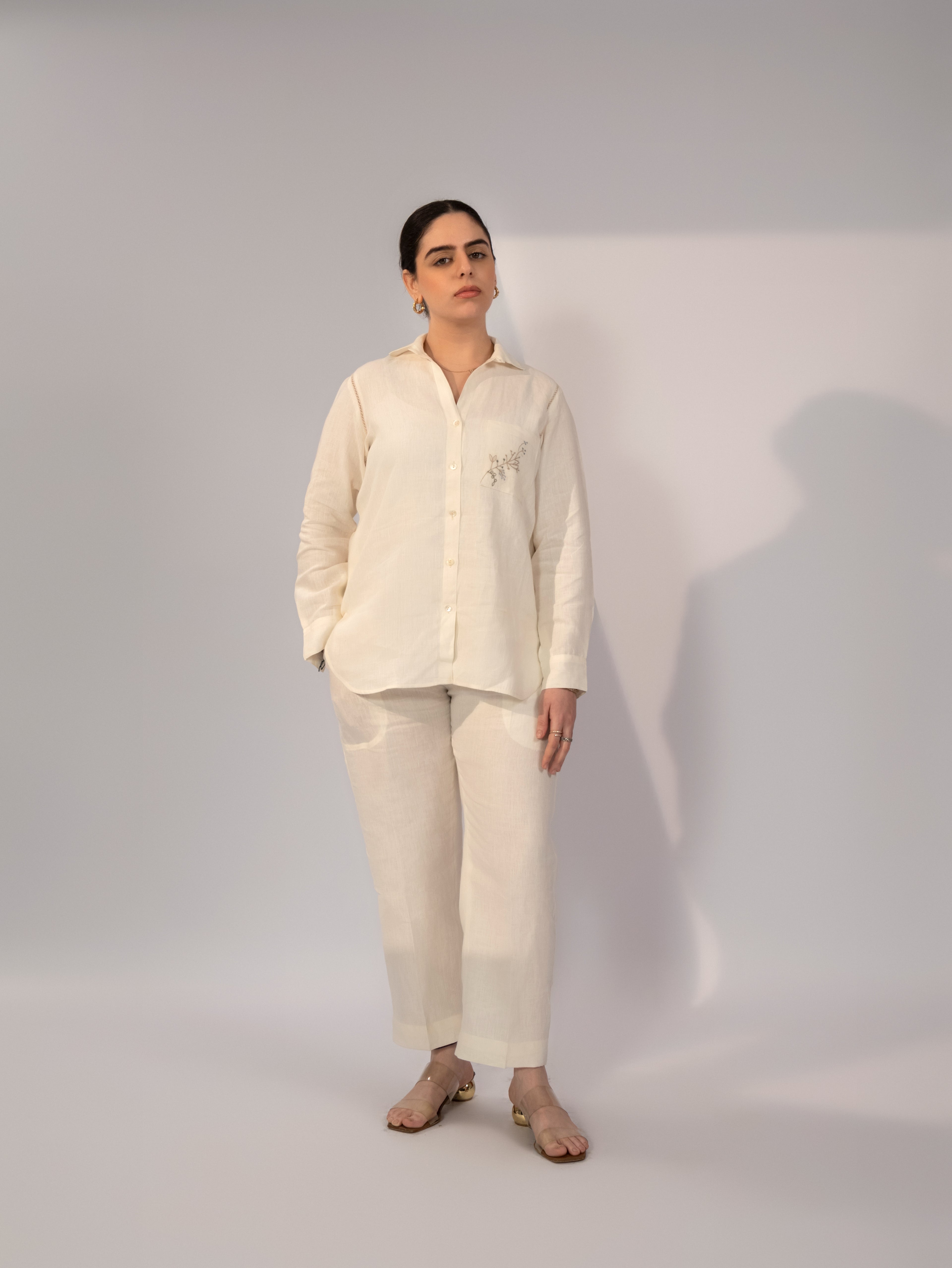 Golden Petal Linen Co-Ord Set
