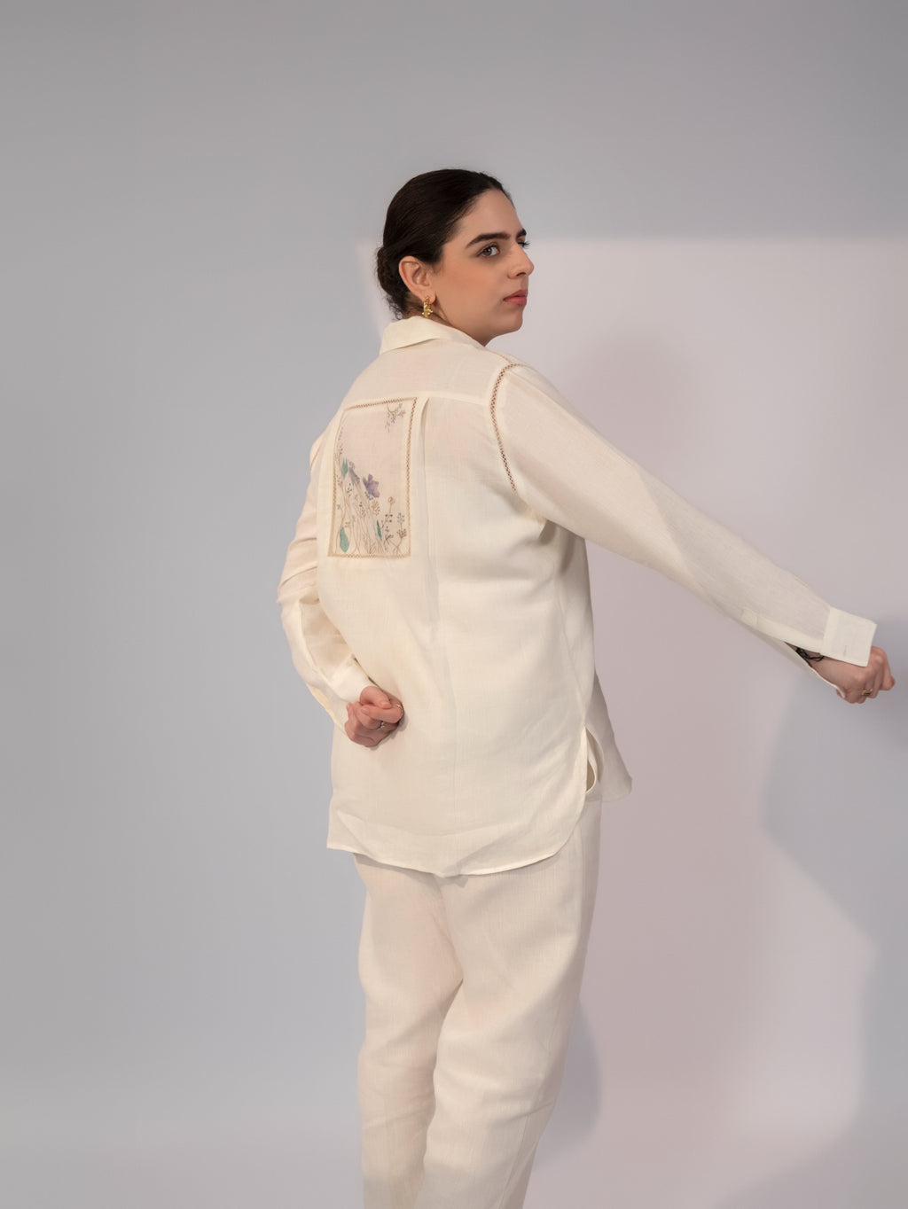 Ivory Whisper Linen Co-Ord Set