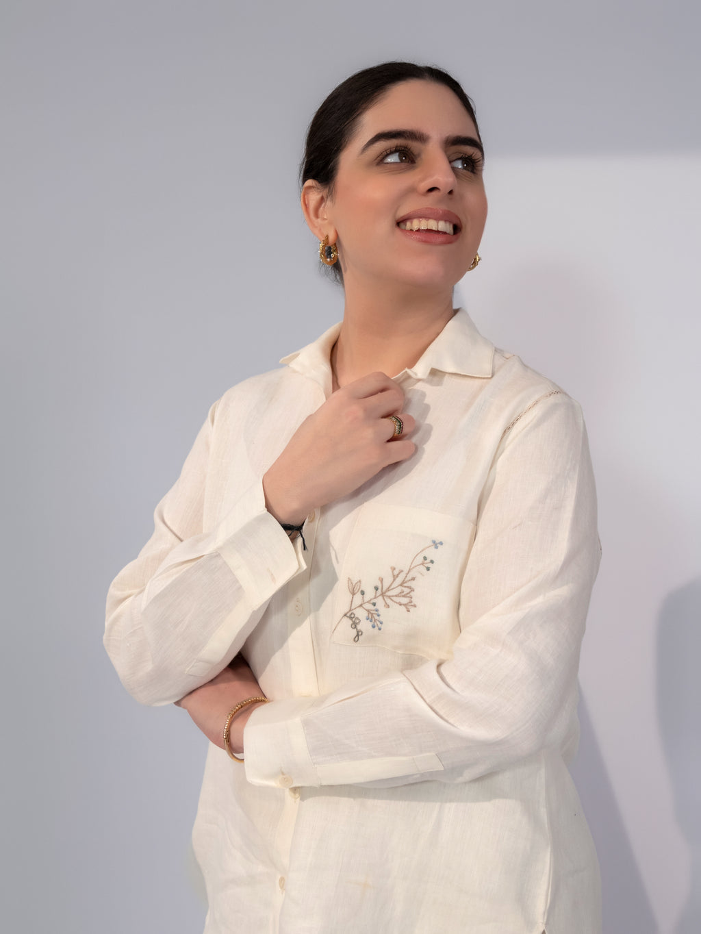 Ivory Whisper Linen Co-Ord Set