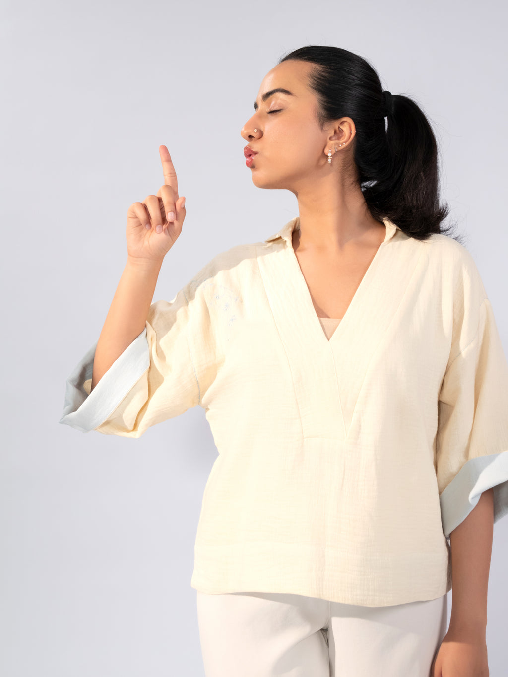 Vanilla Sky Linen Top