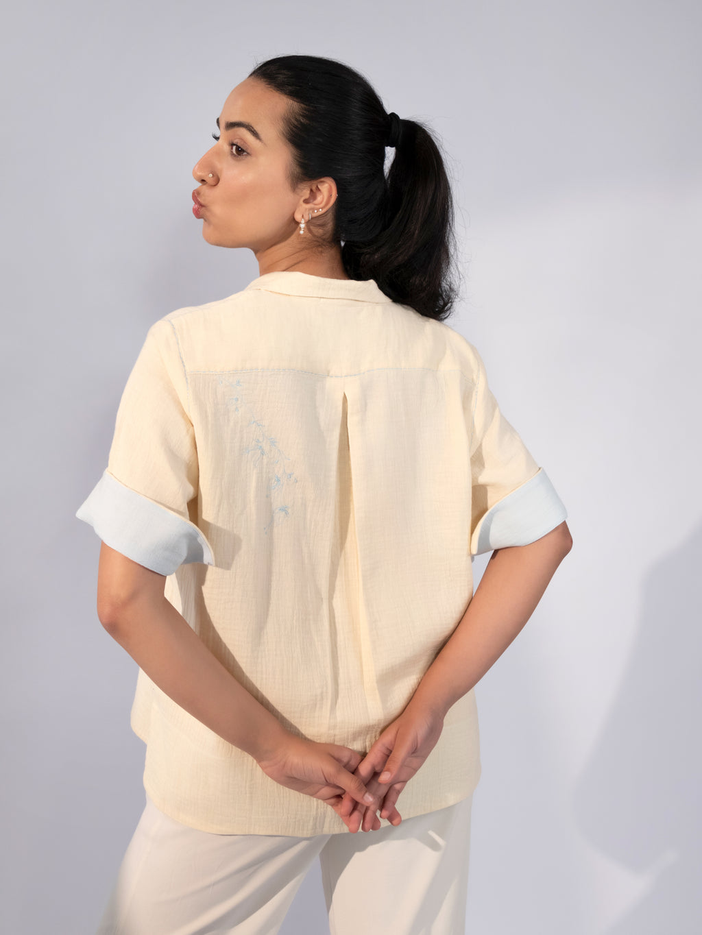 Vanilla Bloom Linen Shirt