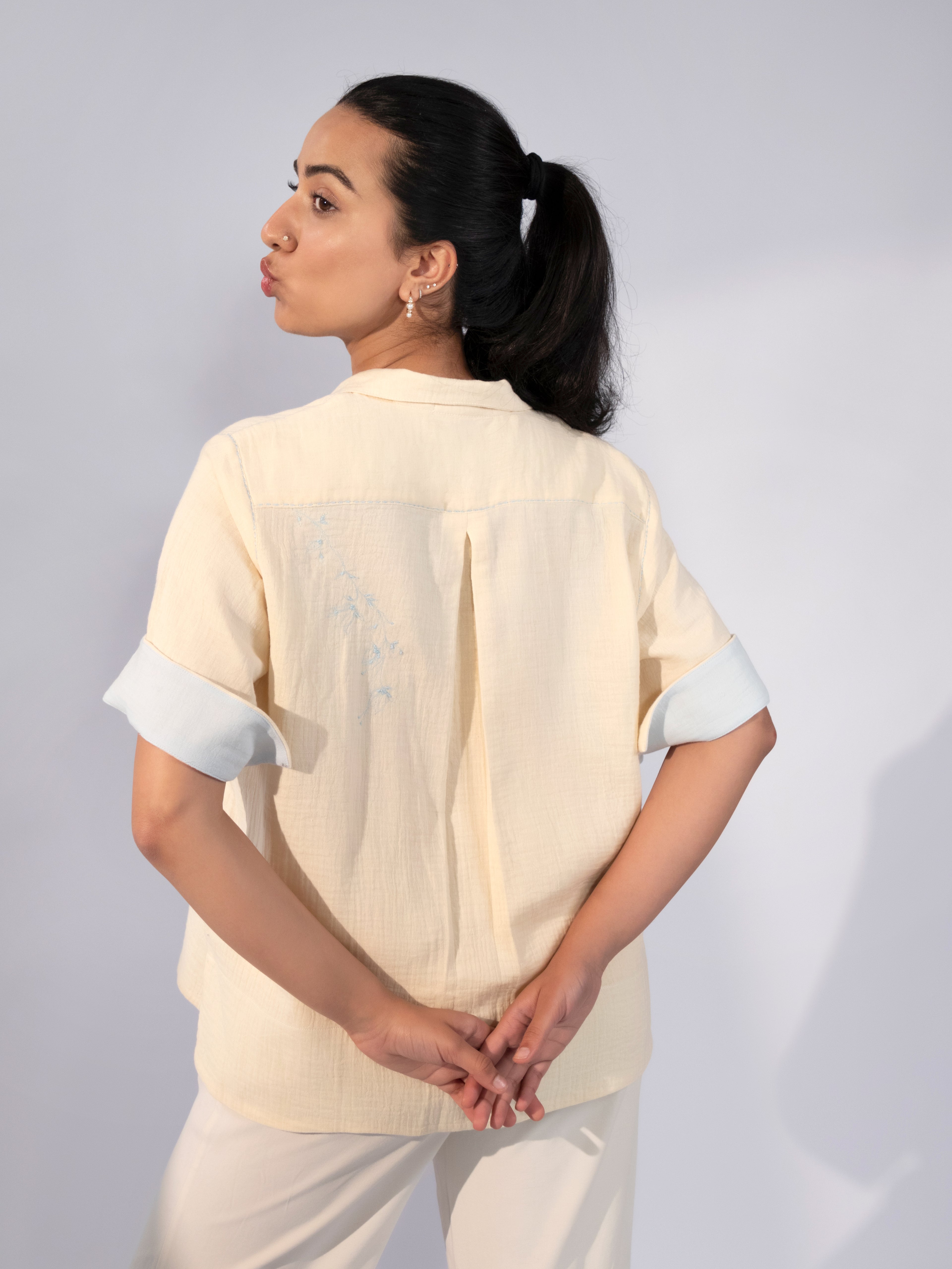 Vanilla Bloom Linen Shirt