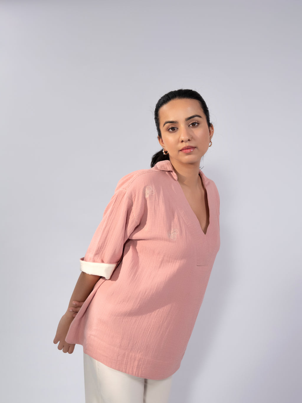 Rosewood Calm Linen Top
