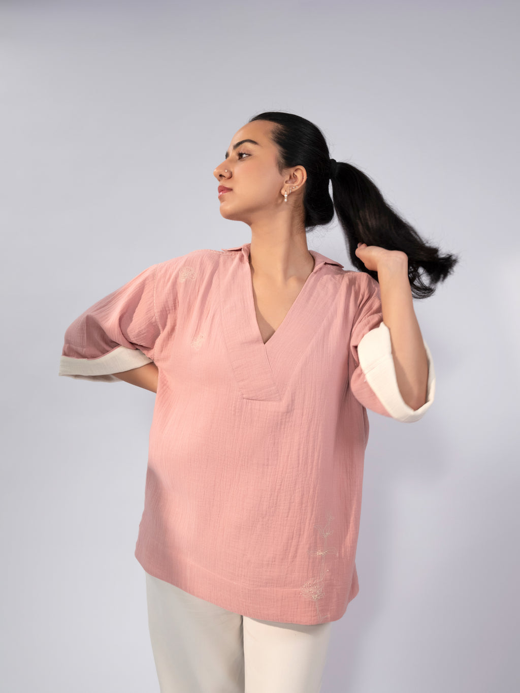 Rosewood Calm Linen Top