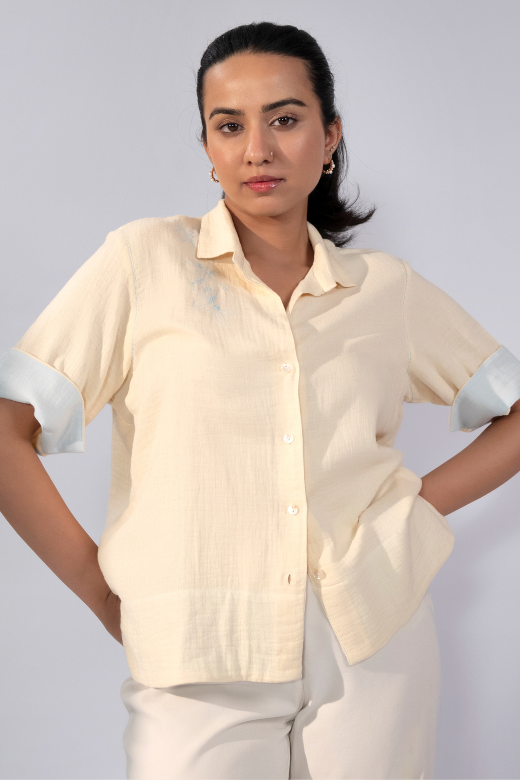 Vanilla Bloom Linen Shirt