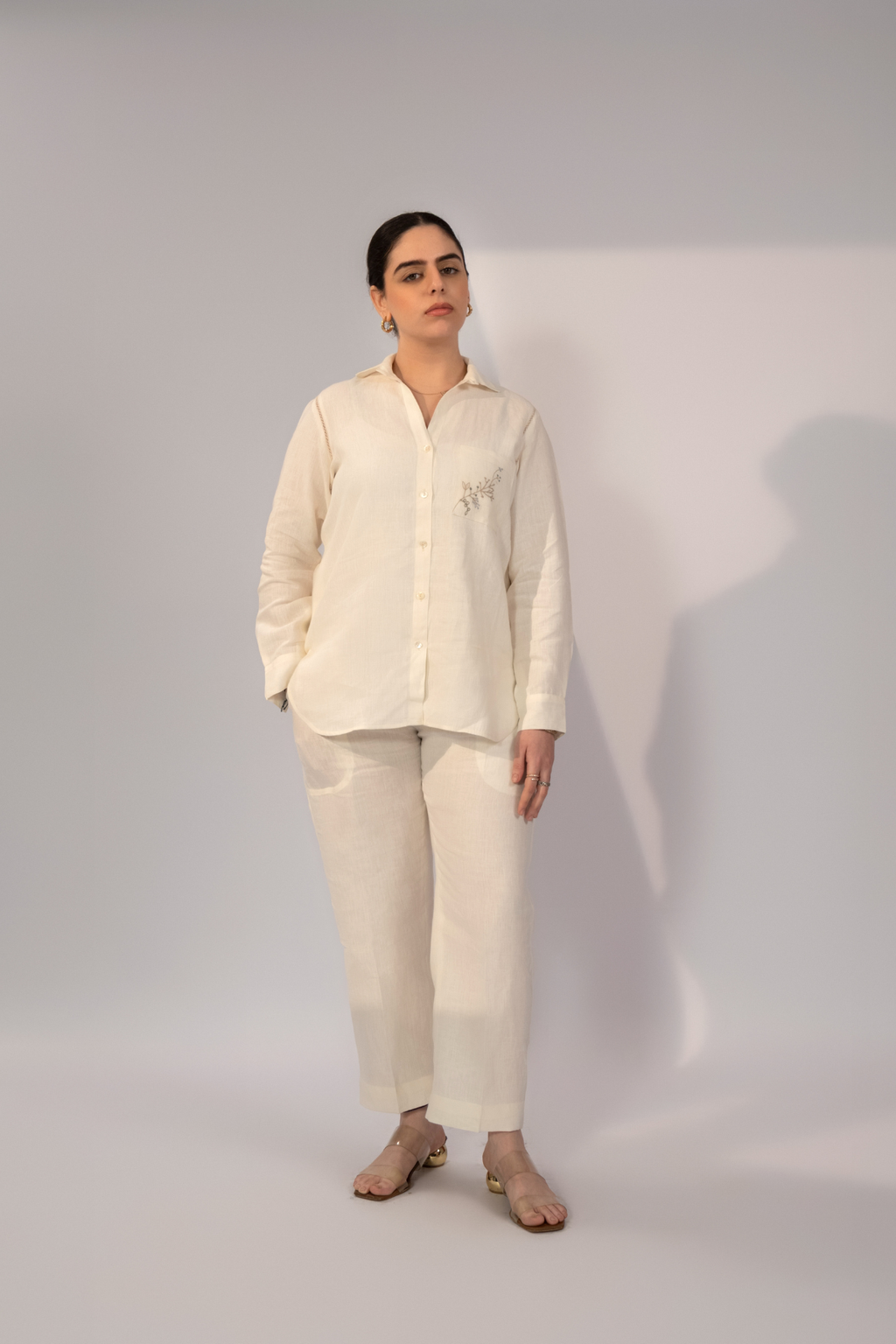 Ivory Whisper Linen Co-Ord Set