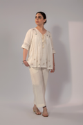 Ivory Meadow Tassel Linen Co-Ord Set