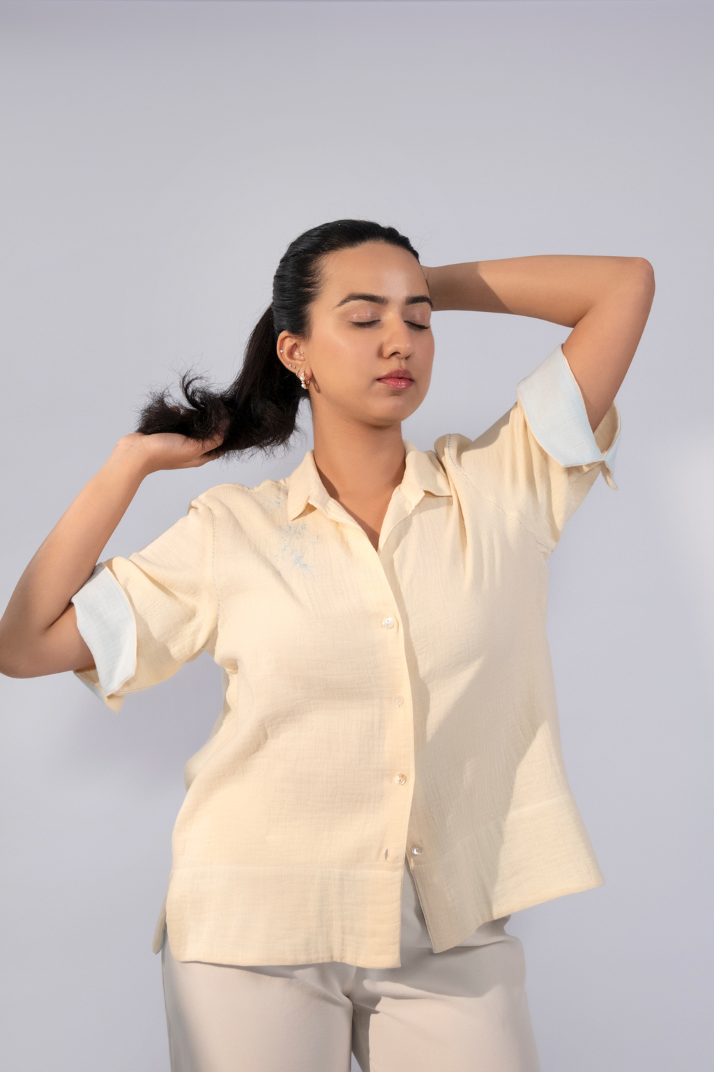 Vanilla Bloom Linen Shirt