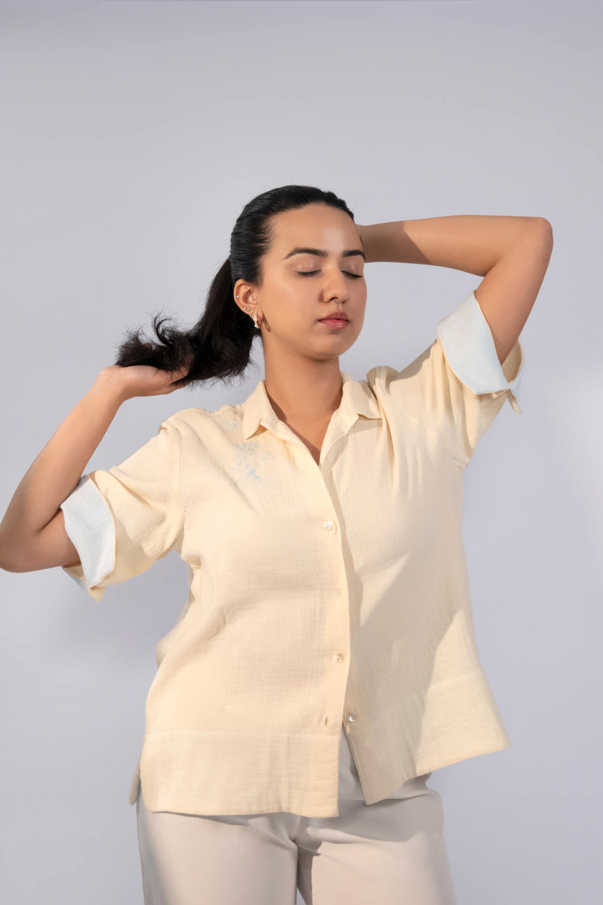 Vanilla Bloom Linen Shirt
